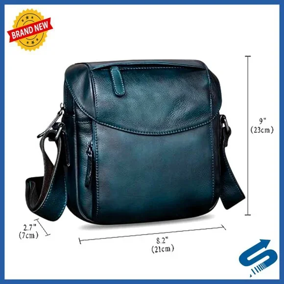 Genuine Leather Messenger Bag Crossbody Satchel Work Business Daily Purse